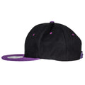 Black-Purple - Back - Result Unisex Core Bronx Original Flat Peak Snapback Dual Colour Cap (Pack of 2)