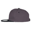 Heather Grey-Black - Back - Result Unisex Core Bronx Original Flat Peak Snapback Dual Colour Cap (Pack of 2)
