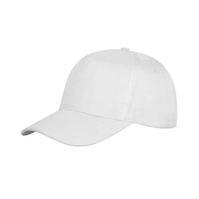 White - Front - Result Unisex Core Houston 5 Panel Printers Baseball Cap (Pack Of 2)