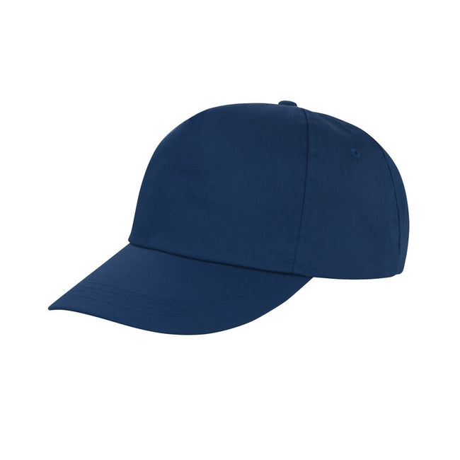 Navy Blue - Front - Result Unisex Core Houston 5 Panel Printers Baseball Cap (Pack Of 2)