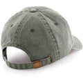 Vintage Olive - Back - Beechfield Unisex Low Profile Vintage Denim-Look Cap (Pack of 2)