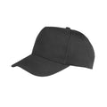 Black - Front - Result Unisex Core Boston 5 Panel Printers Baseball Cap (Pack Of 2)
