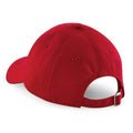 Classic Red - Back - Beechfield Unisex Authentic 6 Panel Baseball Cap (Pack of 2)