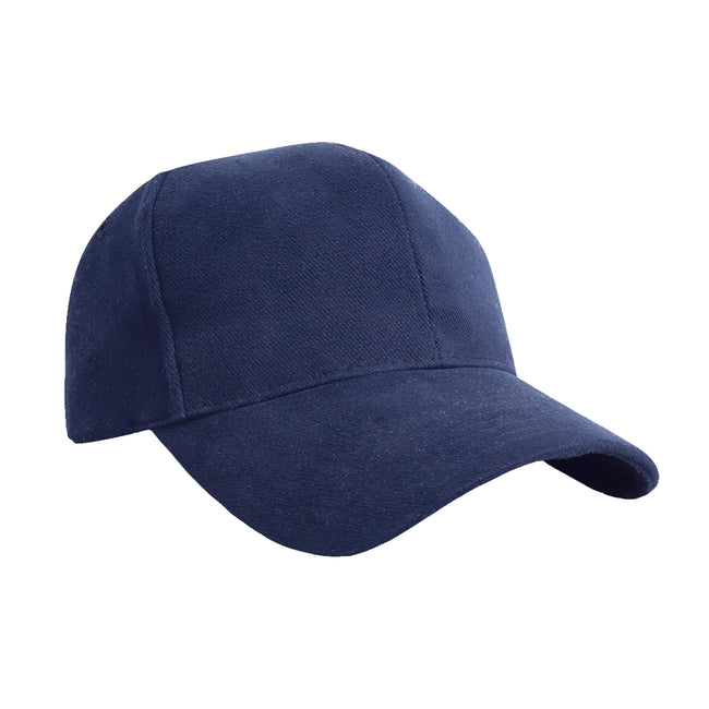 Navy Blue - Front - Result Pro Style Heavy Brushed Cotton Baseball Cap (Pack of 2)