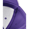 Purple-White - Front - Beechfield Adults Unisex Athleisure Cotton Baseball Cap (Pack of 2)
