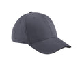 Graphite Grey-Black - Front - Beechfield Adults Unisex Athleisure Cotton Baseball Cap (Pack of 2)