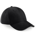 Black-Graphite - Front - Beechfield Adults Unisex Athleisure Cotton Baseball Cap (Pack of 2)