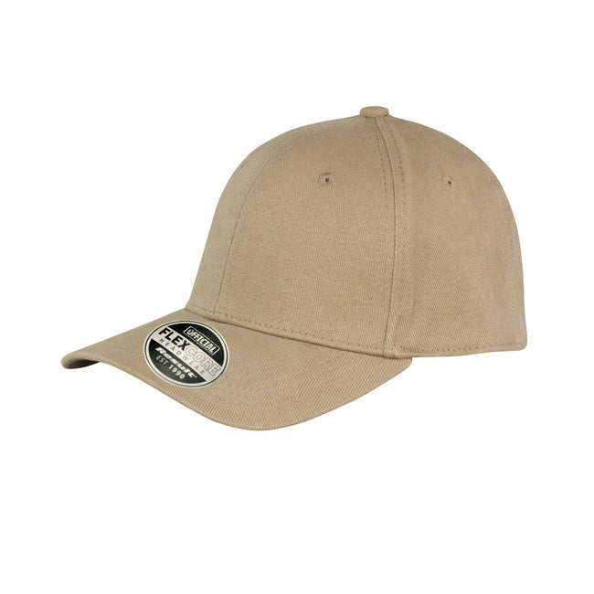 Khaki - Front - Result Unisex Core Kansas Flex Baseball Cap (Pack of 2)