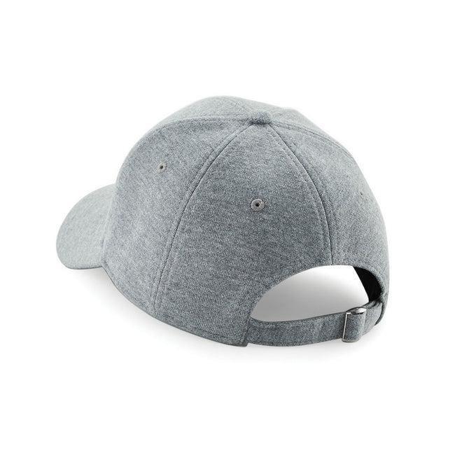 Heather Grey - Back - Beechfield Unisex Jersey Athleisure Baseball Cap (Pack of 2)