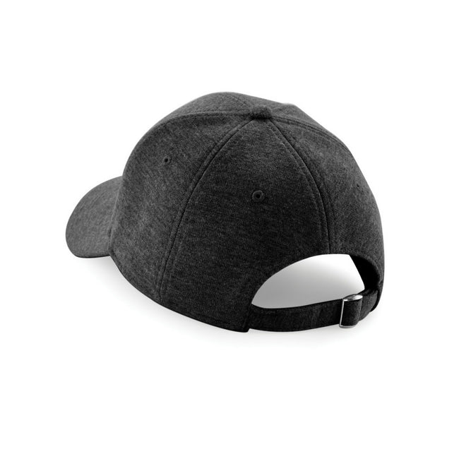 Heather Graphite - Back - Beechfield Unisex Jersey Athleisure Baseball Cap (Pack of 2)