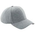 Heather Grey - Front - Beechfield Unisex Jersey Athleisure Baseball Cap (Pack of 2)