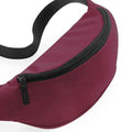 Burgundy - Back - Bagbase Adjustable Belt Bag (2.5 Litres) (Pack of 2)