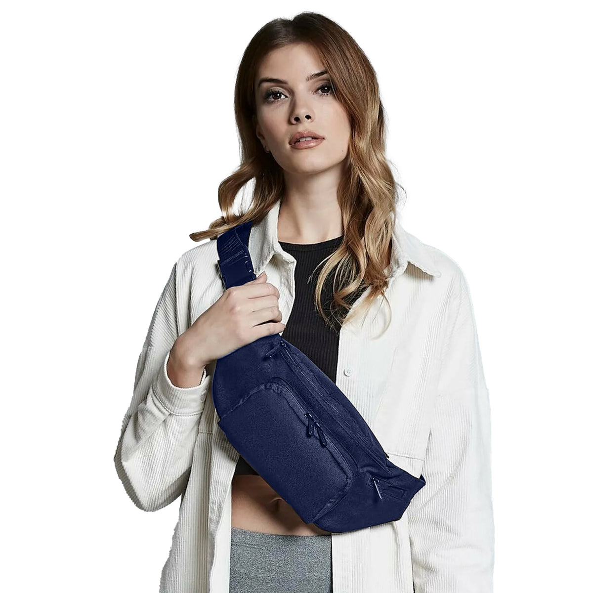 French Navy - Back - Quadra Belt Bag - 2 Litres (Pack of 2)