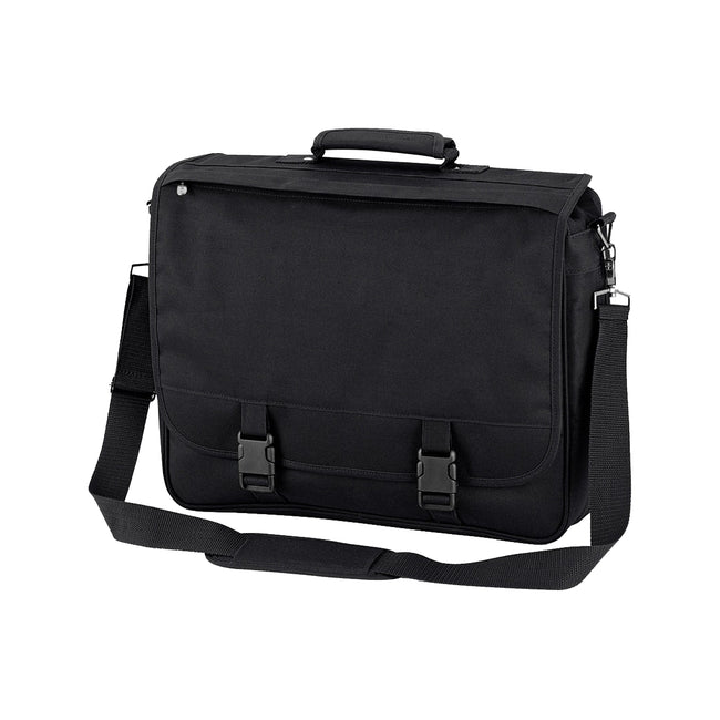 Black - Back - Quadra Portfolio Briefcase Bag - 12 Litres (Pack of 2)
