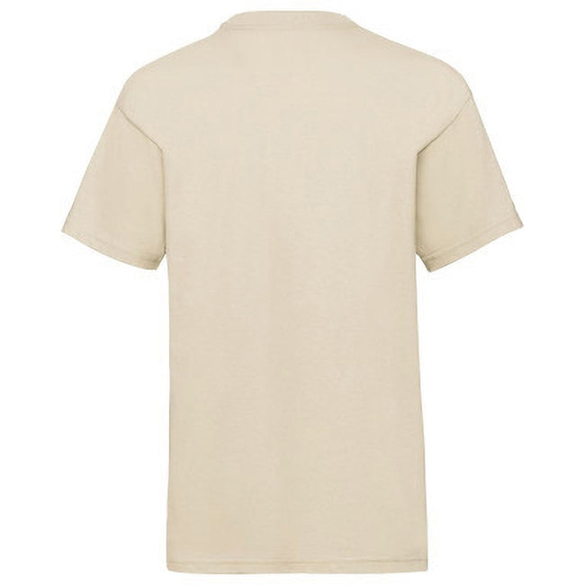 Natural - Back - Fruit Of The Loom Childrens-Kids Unisex Valueweight Short Sleeve T-Shirt (Pack of 2)