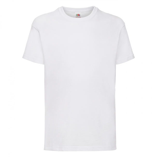 White - Front - Fruit Of The Loom Childrens-Kids Unisex Valueweight Short Sleeve T-Shirt (Pack of 2)
