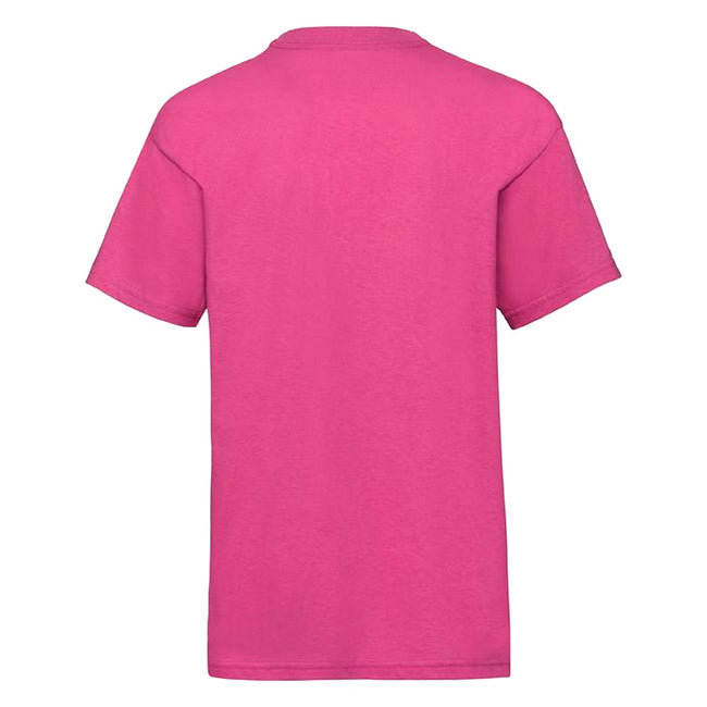 Fuchsia - Back - Fruit Of The Loom Childrens-Kids Unisex Valueweight Short Sleeve T-Shirt (Pack of 2)