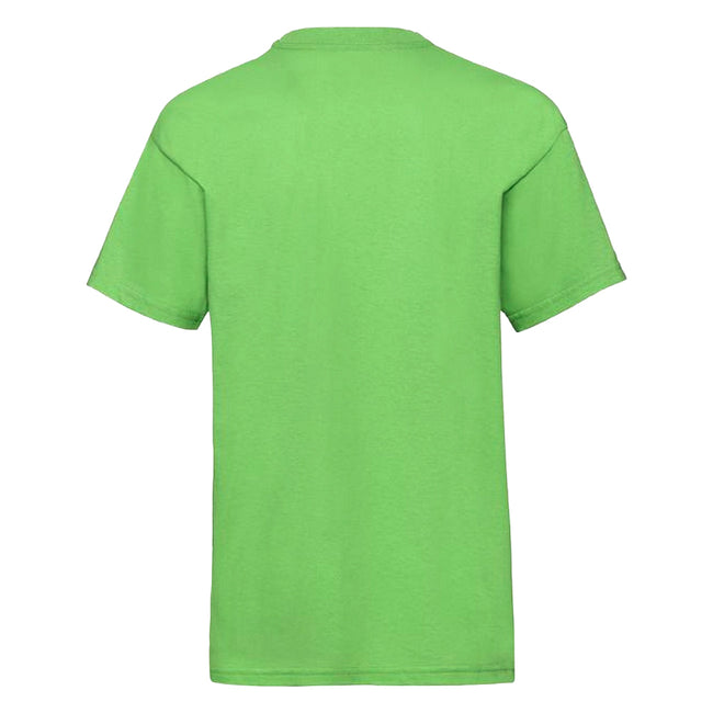 Lime - Back - Fruit Of The Loom Childrens-Kids Unisex Valueweight Short Sleeve T-Shirt (Pack of 2)