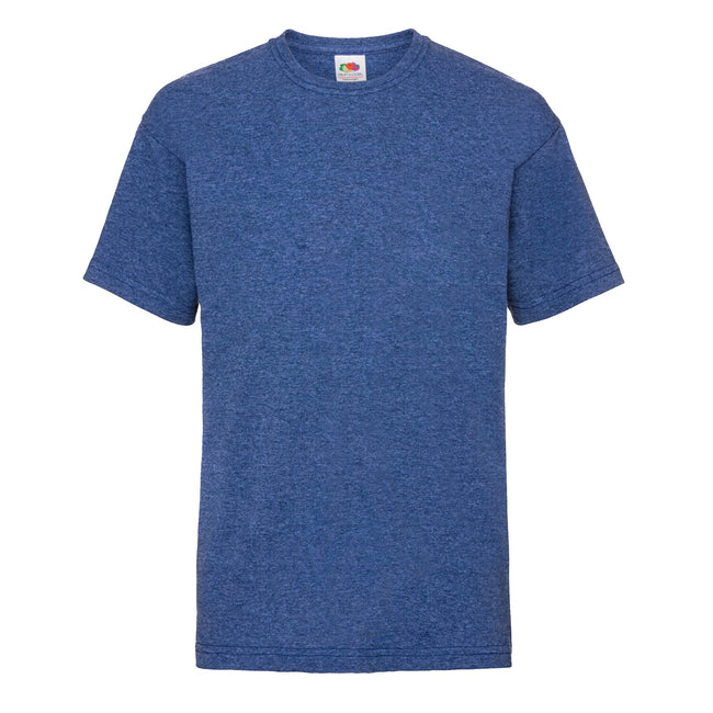 Retro Heather Royal - Front - Fruit Of The Loom Childrens-Kids Unisex Valueweight Short Sleeve T-Shirt (Pack of 2)