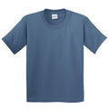 Indigo Blue - Front - Gildan Childrens Unisex Heavy Cotton T-Shirt (Pack Of 2)