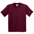 Maroon - Front - Gildan Childrens Unisex Heavy Cotton T-Shirt (Pack Of 2)
