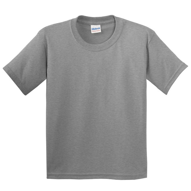Sport Grey - Front - Gildan Childrens Unisex Heavy Cotton T-Shirt (Pack Of 2)