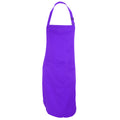 Purple - Front - Dennys Adults Unisex Catering Bib Apron With Pocket (Pack of 2)