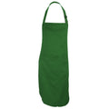 Bottle Green - Front - Dennys Adults Unisex Catering Bib Apron With Pocket (Pack of 2)