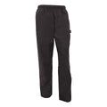 Black - Front - Dennys Unisex Black Elasticated Trouser - Chefswear (Pack of 2)