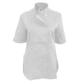 White - Front - Dennys Womens-Ladies Short Sleeve Fitted Chef Jacket (Pack of 2)