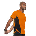 Fluorescent Orange-Black - Side - Gamegear Mens Cooltex V-Neck Short Sleeved Team Top - Mens Sportswear