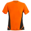 Fluorescent Orange-Black - Front - Gamegear Mens Cooltex V-Neck Short Sleeved Team Top - Mens Sportswear