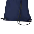 Navy Blue - Back - BagBase Budget Water Resistant Sports Gymsac Drawstring Bag (11 Litres) (Pack of 2)