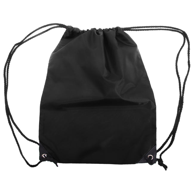 Black - Front - Shugon Stafford Plain Drawstring Tote Bag - 13 Litres (Pack of 2)
