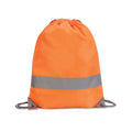 Hi Vis Orange - Front - Shugon Stafford Plain Drawstring Tote Bag - 13 Litres (Pack of 2)