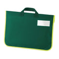 Bottle Green - Back - Quadra Enhanced-Vis Book Bag - 4 Litres (Pack of 2)