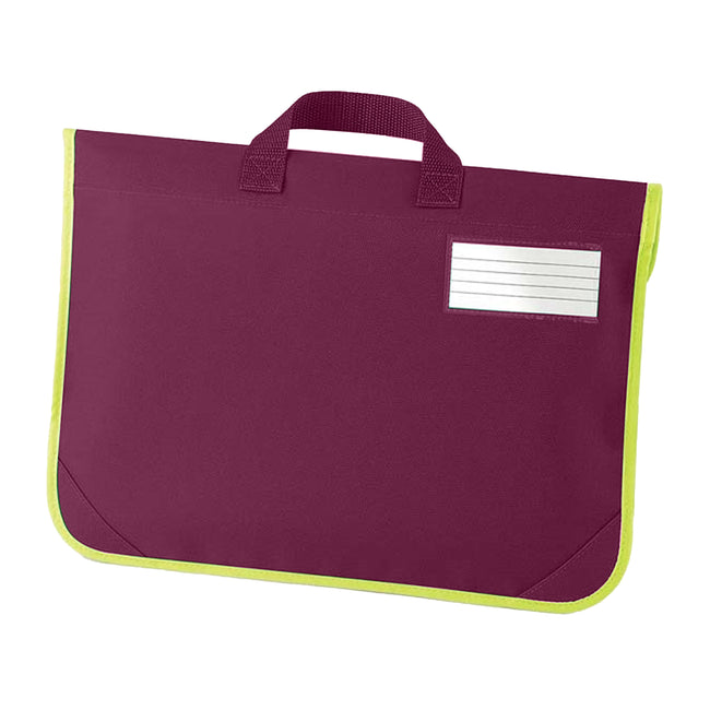 Burgundy - Back - Quadra Enhanced-Vis Book Bag - 4 Litres (Pack of 2)