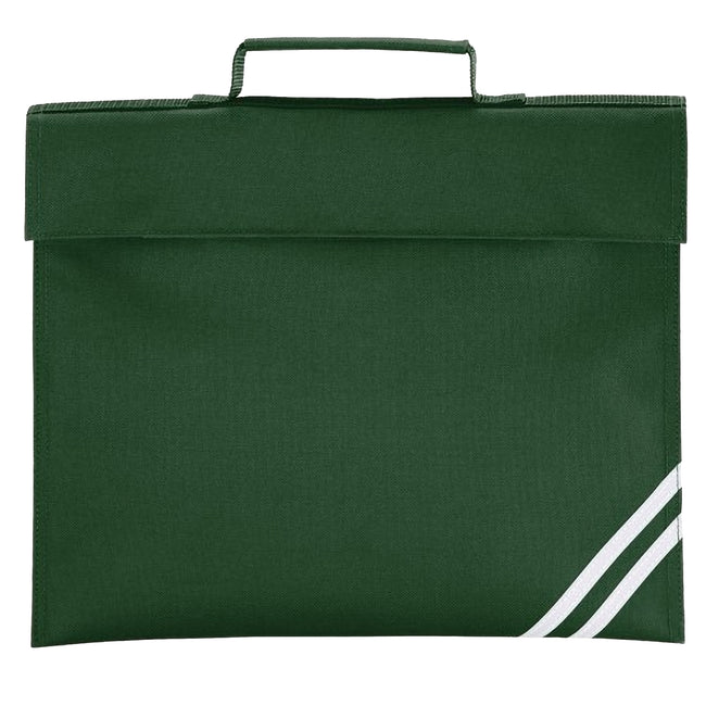 Bottle Green - Front - Quadra Classic Book Bag - 5 Litres (Pack of 2)