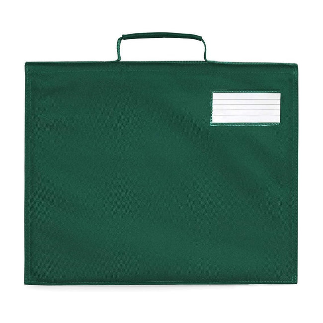 Bottle Green - Back - Quadra Classic Book Bag - 5 Litres (Pack of 2)