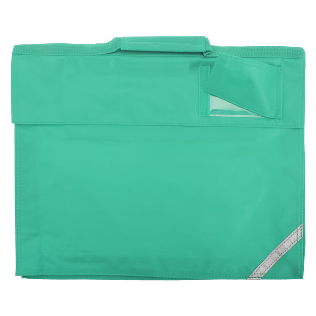 Emerald - Front - Quadra Junior Book Bag - 5 Litres (Pack of 2)
