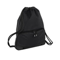 Black-Black - Front - Bagbase Athleisure Water Resistant Drawstring Sports Gymsac Bag (Pack of 2)