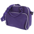 Purple-Light Grey - Front - Bagbase Compact Junior Dance Messenger Bag (15 Litres) (Pack of 2)