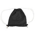 Black - Front - Bagbase Icon Drawstring Bag-Gymsac (Pack of 2)