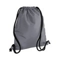 Graphite Grey-Black - Front - Bagbase Icon Drawstring Bag-Gymsac (Pack of 2)