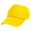 Yellow - Front - Result Unisex Childrens-Kids Plain Basebll Cap (Pack of 2)