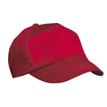 Red - Front - Result Unisex Childrens-Kids Plain Basebll Cap (Pack of 2)