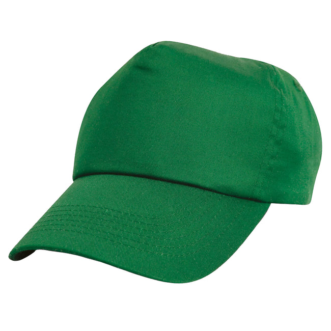 Kelly Green - Front - Result Unisex Childrens-Kids Plain Basebll Cap (Pack of 2)