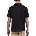 Black - Back - Gildan DryBlend Childrens Unisex Jersey Polo Shirt (Pack Of 2)