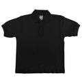 Black - Front - B&C Kids-Childrens Unisex Safran Polo Shirt (Pack of 2)