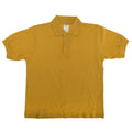 Gold - Front - B&C Kids-Childrens Unisex Safran Polo Shirt (Pack of 2)